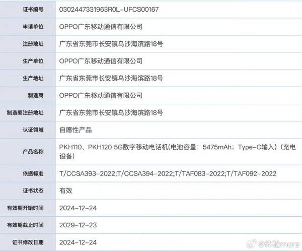 OPPO Find N5通过3C认证 内置5600mAh电池 2月发布