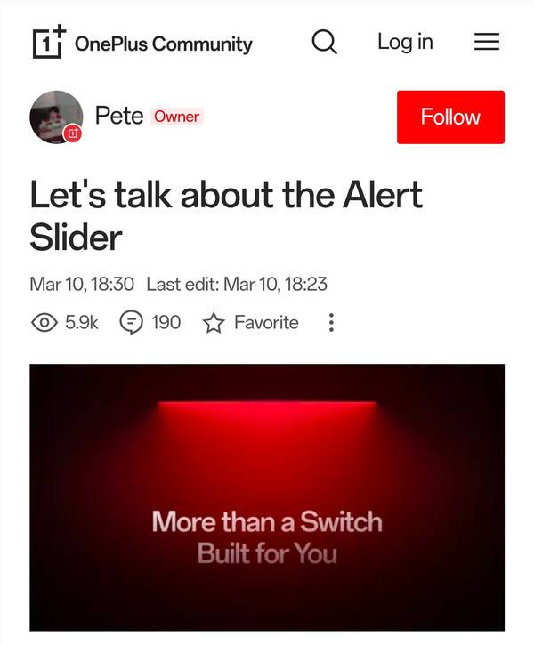 刘作虎在一加社区发文