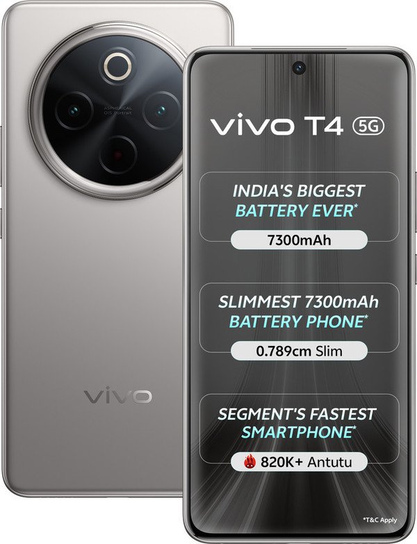 vivo T4正式开售 全球最薄的7300mAh手机 售价约1900元起