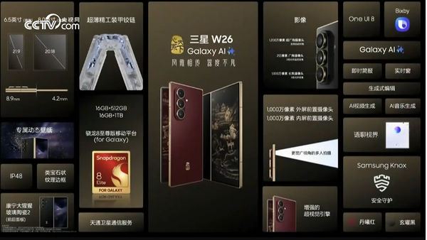 三星心系天下W26手机发布 支持卫星通信 1.7万起售