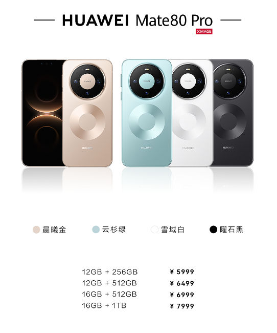 华为Mate80系列开售 首发第二代红枫影像 4699元起