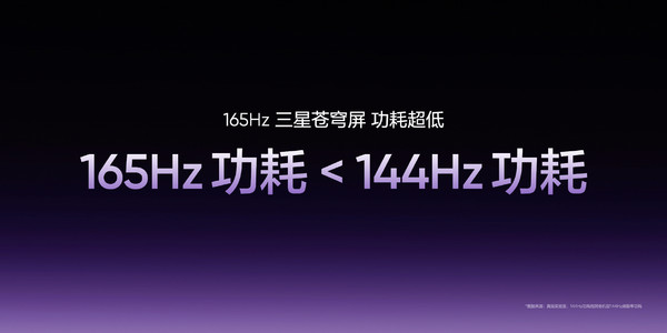 真我：新机165Hz屏幕比友商144Hz更省电 寿命提升50%