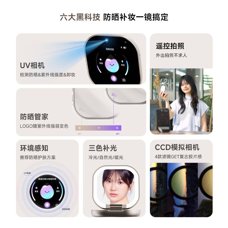 FPD 2.8''防晒化妆镜