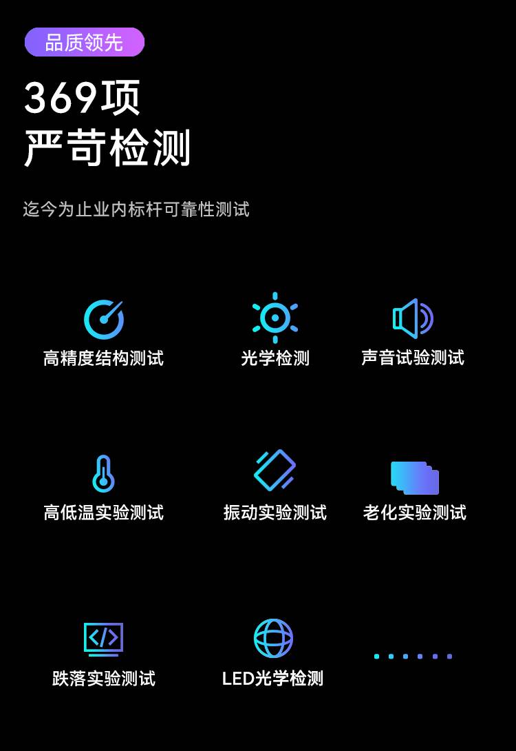 皓丽智慧黑板高品质严苛测试保证 光学检查 系统结构检测