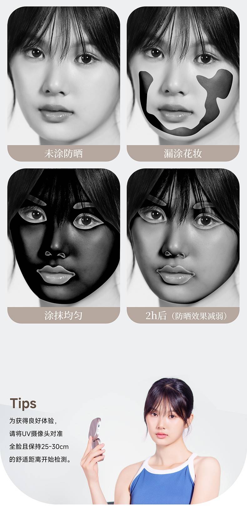 FPD防晒化妆镜防晒霜检测