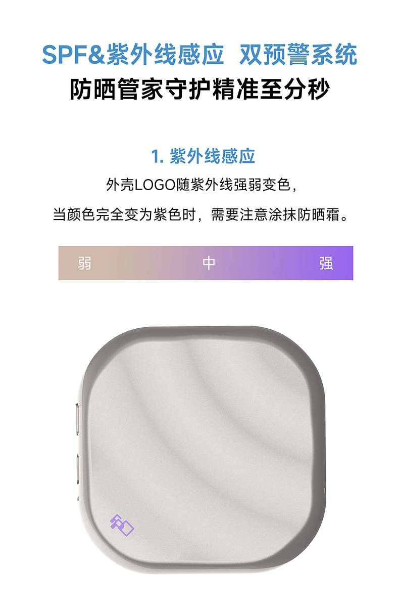 FPD防晒化妆镜紫外线感应预警系统